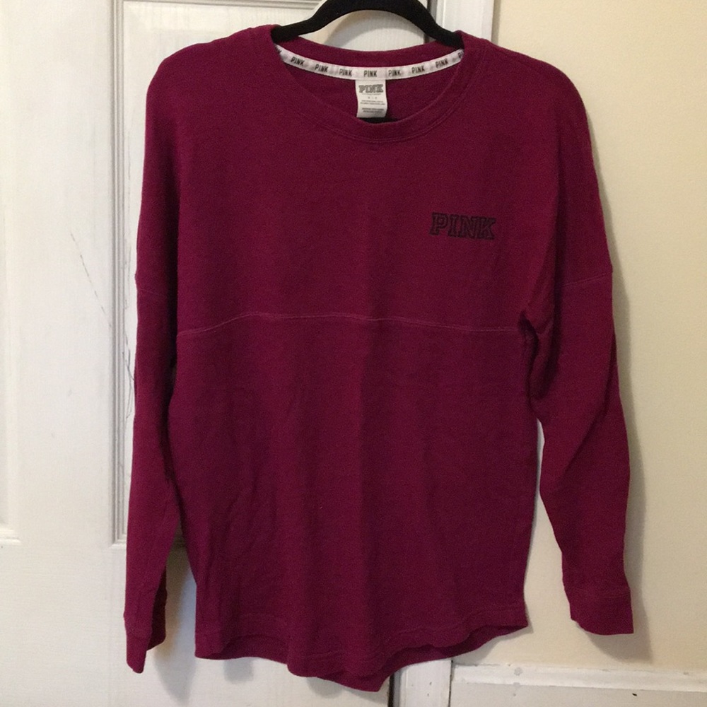 PINK Cranberry colored lightweight sweatshirt